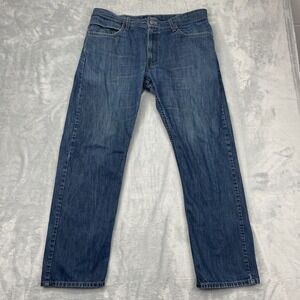 Vtg Levi's 514 Jeans Mens 38x32 Blue Denim Casual Slim Fit Straight Leg Red Tab
